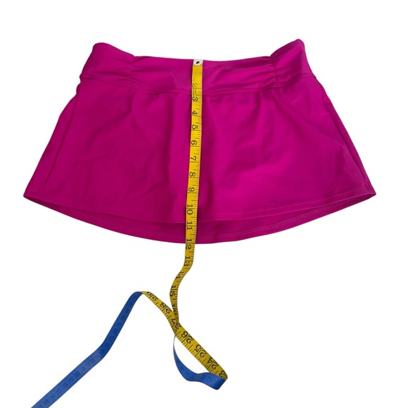 Athleta Shirred Band Swim Skirt 2 Sz S Hot Pink Elastic Waist Women’s New - Picture 9 of 12